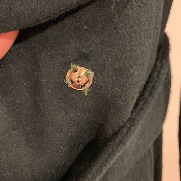 NWT Cole Haan Belted Wrap Coat Petroleum size 4 long - Picture 9 of 12